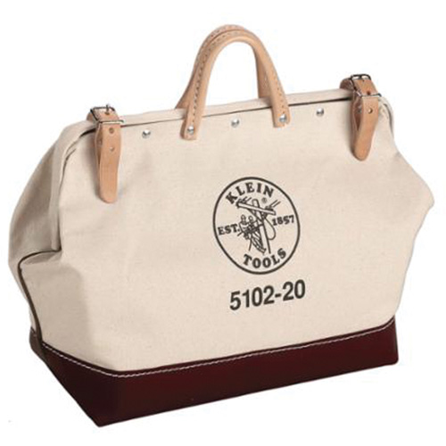 20" Heavy-Duty Tool Bag, Canvas, 1 Pockets, Brown/Natural NRZ Safety Inc.