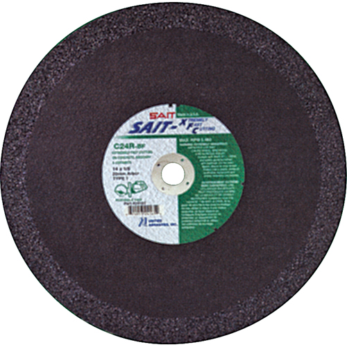 Meule &agrave; tronçonner haute vitesse pour le b&eacute;ton C24R, 12" x 1/8", Arbre de 1", Type 1, Oxyde d'aluminium, 6300 Tr/min NRZ Safety Inc.
