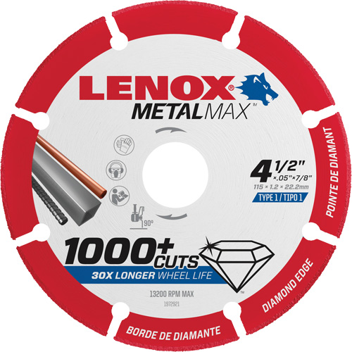 Lames de scie circulaire Metalmax, 4-1/2", Pour M&eacute;tal/Non ferreux NRZ Safety Inc.