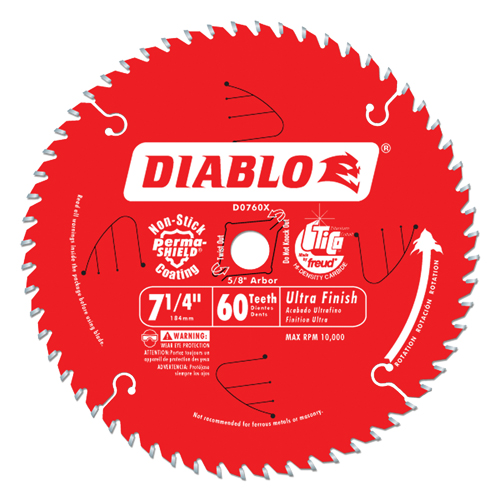 Circular Saw Blade, 7-1/4", 60 Teeth, Wood Use NRZ Safety Inc.