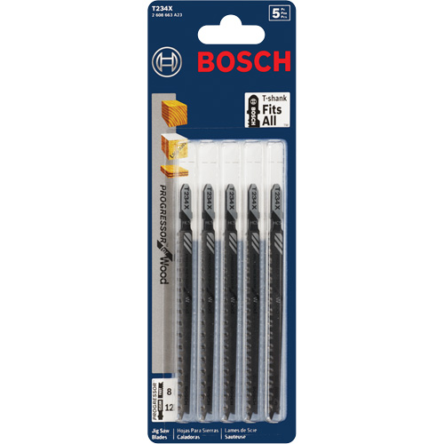 Jigsaw Blade, High-Carbon Steel, T-Shank, 4-5/8" L, 8-12 TPI NRZ Safety Inc.