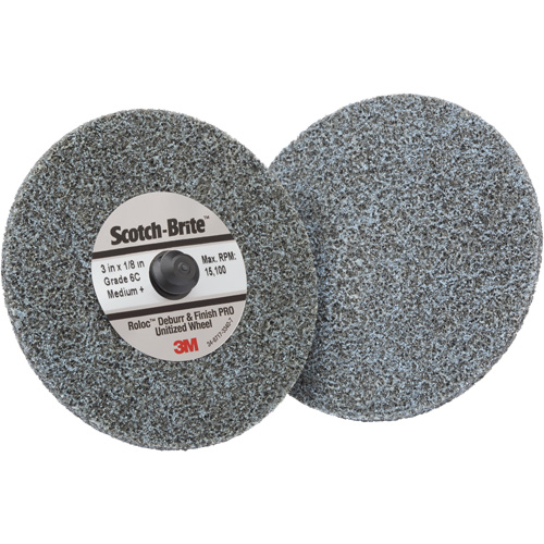 Roloc Deburr & Finish Pro TR Unitized Wheel, 3" x 1/8", Medium Grit, Ceramic NRZ Safety Inc.