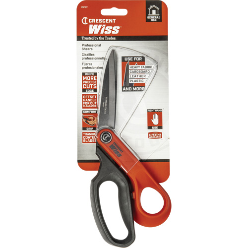 Cisaille pour ouvrier professionnel, 10", Poign&eacute;e Anneaux NRZ Safety Inc.