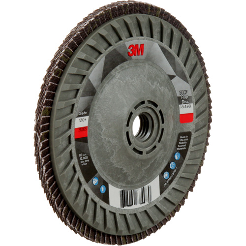 Disque &agrave; lamelles &agrave; changement rapide 769F, 5" x 5/8"-11, Type 29, Grain 120+, C&eacute;ramique NRZ Safety Inc.
