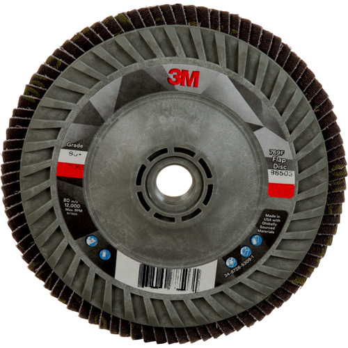 Disque &agrave; lamelles &agrave; changement rapide 769F, 5" x 5/8"-11, Type 27, Grain 80+, C&eacute;ramique NRZ Safety Inc.
