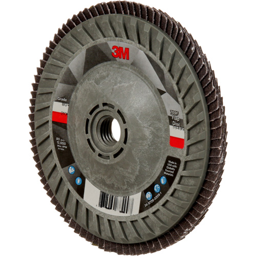 Disque &agrave; lamelles &agrave; changement rapide 769F, 5" x 5/8"-11, Type 29, Grain 80+, C&eacute;ramique NRZ Safety Inc.