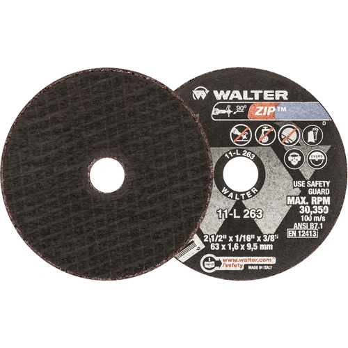 Meule &agrave; tronçonner Zip, 2-1/2" x 1/16", Arbre de 3/8", Type 1, 30350 Tr/min NRZ Safety Inc.