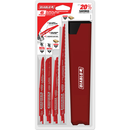Nail-Embedded Wood & Metal Cutting/Demo Reciprocating Saw Blade Set NRZ Safety Inc.