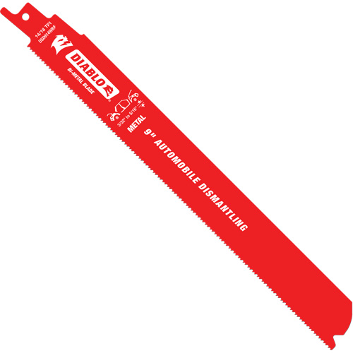Reciprocating Blade for Auto Dismantling, Bi-Metal, 14-18 TPI, 9" L x 1" W NRZ Safety Inc.