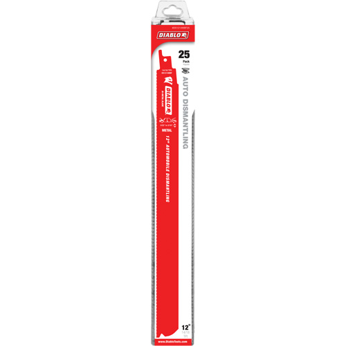Reciprocating Blade for Auto Dismantling, Bi-Metal, 10-14 TPI, 12" L x 1" W NRZ Safety Inc.