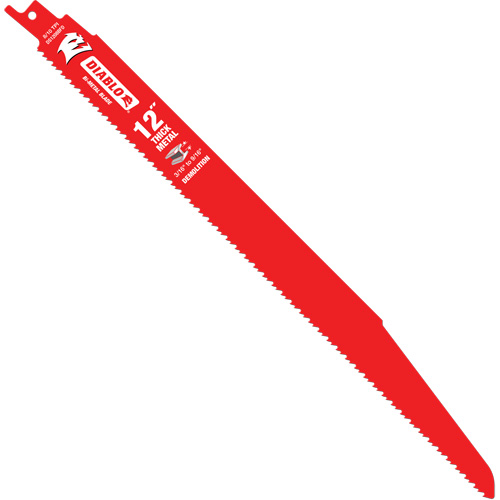 Reciprocating Blade for Thick Metal/Demolition, Bi-Metal, 8-10 TPI, 12" L NRZ Safety Inc.