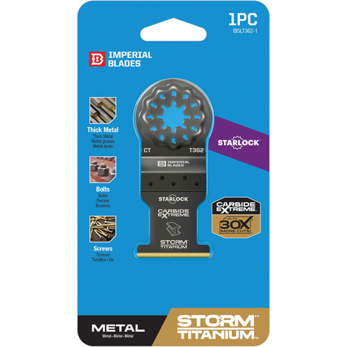 Lame en titane pour le m&eacute;tal Carbide Extreme Storm Starlock NRZ Safety Inc.