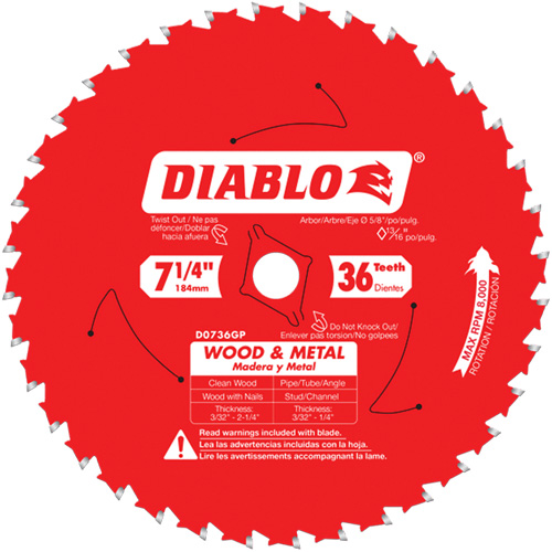 Steel Demon Cermet II Saw Blade, 7-1/4", 36 Teeth, Metal Use NRZ Safety Inc.