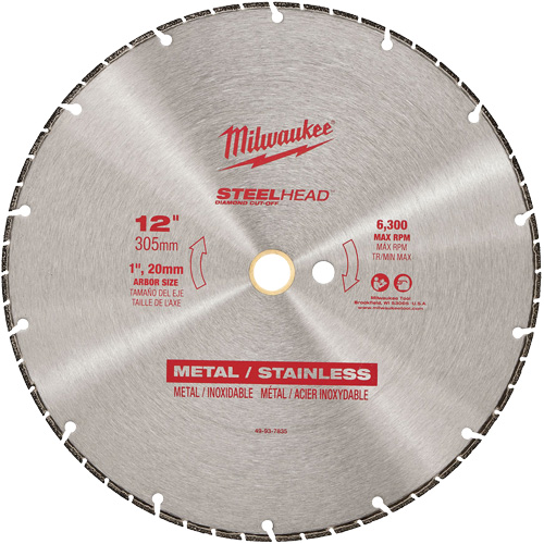 Steelhead Diamond Cut-Off Circular Saw Blade, 12", Metal Use NRZ Safety Inc.