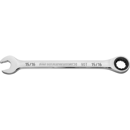Cl&eacute; mixte &agrave; cliquet 90 dents, 12 pans, 15/16", Fini Chrome NRZ Safety Inc.