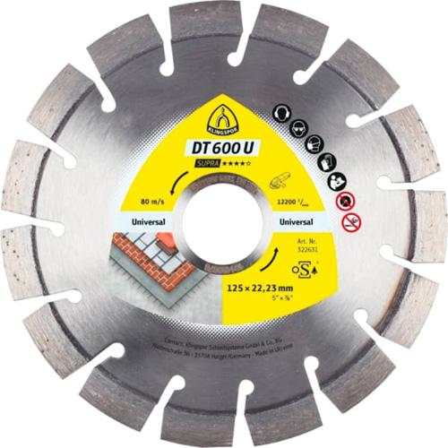 DT 600 U Supra Large Diamond Cutting Blades NRZ Safety Inc.