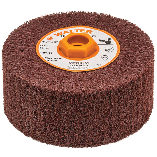 Blendex Surface Conditioning Drum, 4-1/2" Dia. x 2" W, 5/8"-11 Arbor, Medium Grit NRZ Safety Inc.