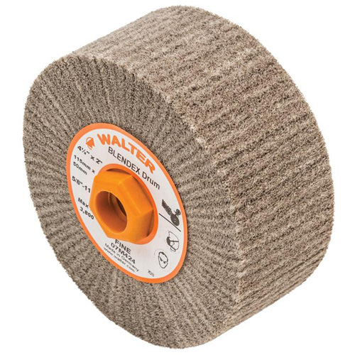 Blendex Surface Conditioning Drum, 4-1/2" Dia. x 2" W, 5/8"-11 Arbor, Fine Grit NRZ Safety Inc.