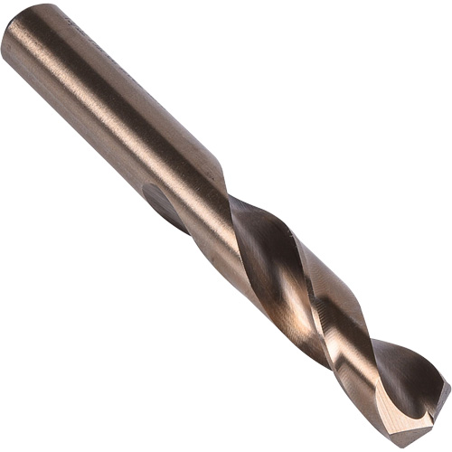 Stub Length Drill Bit, H, High Speed Cobalt, 1-1/2" Flute, 135° Point NRZ Safety Inc.