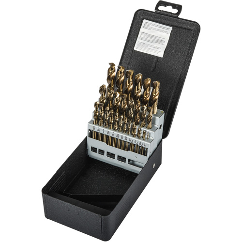 Heavy-duty Screw Machine Drill Bit Set, 29 Pieces, High Speed Cobalt NRZ Safety Inc.