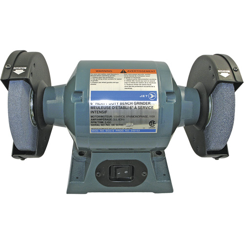 BGC-6 Heavy-Duty Bench Grinder, 6" Wheel Diameter, 1/3 HP NRZ Safety Inc.