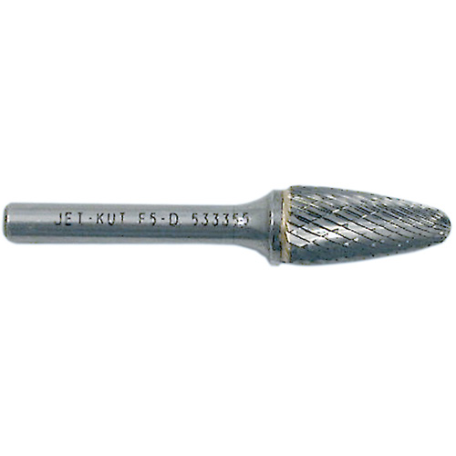 F1-D JET-KUT&reg; Tree Shape Burr with Radius End, 1/4" Dia., 5/8" Depth of Cut NRZ Safety Inc.