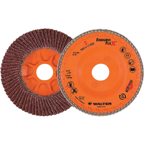 Enduro-Flex Flap Disc, 4-1/2" x 7/8", Type 27, 40 Grit, Zirconia Alumina NRZ Safety Inc.