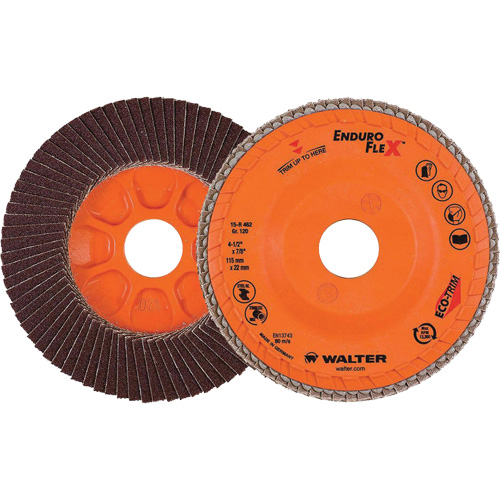 Disque &agrave; lamelles Enduro-Flex, 4-1/2" x 7/8", Type 27, Grain 120, Alumine de zirconium NRZ Safety Inc.