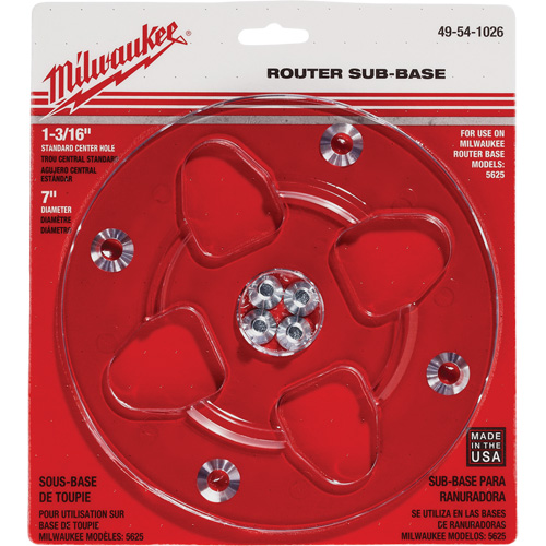 Clear 7" Diameter 1-3/16" Center Hole Sub-Base NRZ Safety Inc.