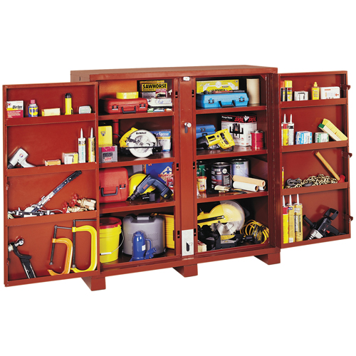 Armoire &agrave; tablettes Jobsite, Acier, 47,5 pi³, Rouge NRZ Safety Inc.