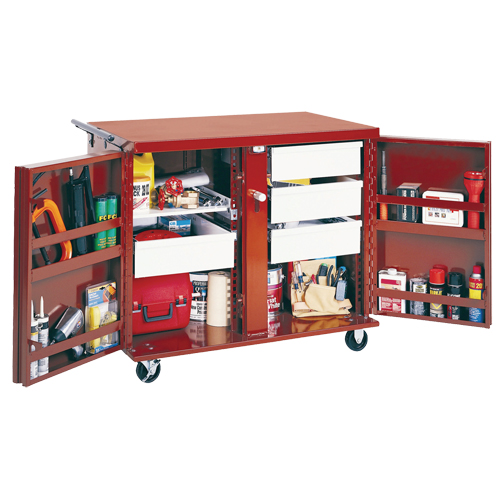 Rolling Work Bench, 49-7/8" W x 40-5/8" H x 26-7/8" D, 24.6 Cubic Feet Capacity NRZ Safety Inc.