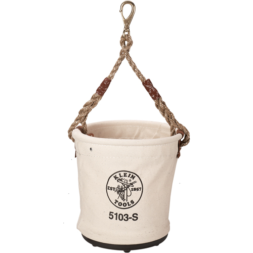 Bucket Tool Pouch, 12" L x 12" W x 12" H, Canvas, Beige NRZ Safety Inc.