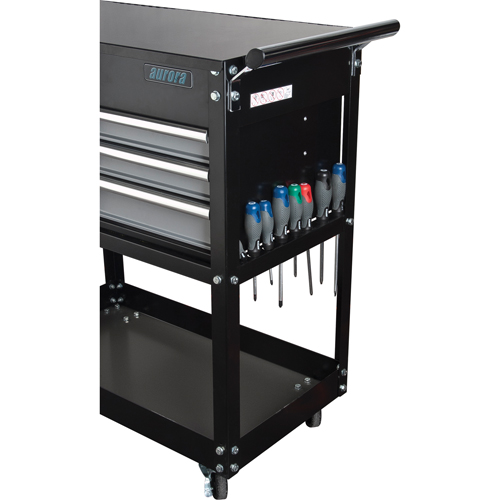 Utility Cart, 4 Drawers, 18" L x 33" W x 39" H, Black NRZ Safety Inc.