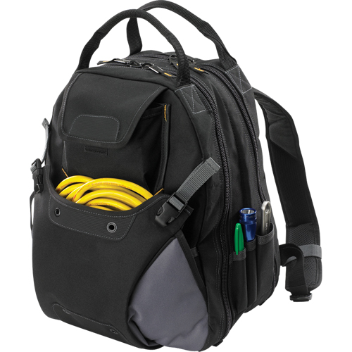 44-Pocket Tool Backpack, 16" L x 13-1/4" W, Black, Polyester NRZ Safety Inc.