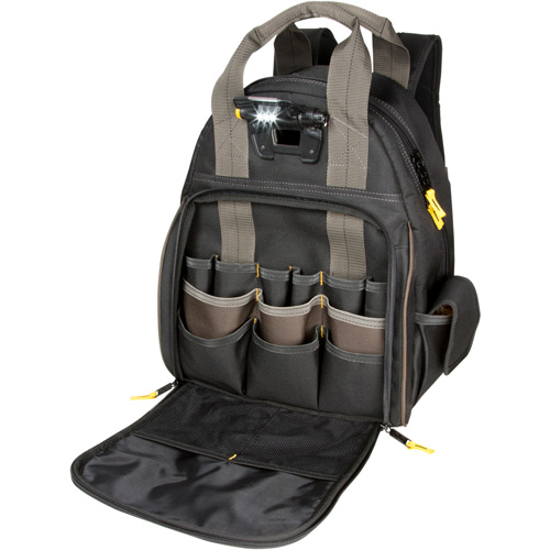 Techgear 53-Pocket Tool Backpack, 16" L x 13-1/4" W, Black, Polyester NRZ Safety Inc.
