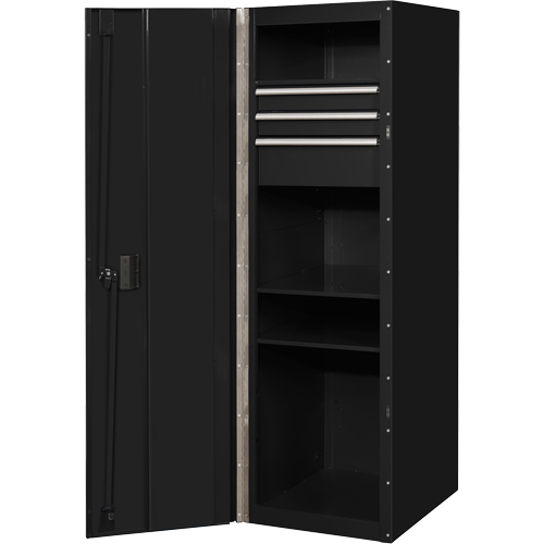 Armoire lat&eacute;rale s&eacute;rie RX, 3 tiroirs, 19" la x 25" p x 61" h, Noir NRZ Safety Inc.