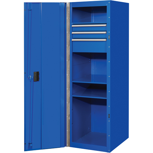 RX Series Side Cabinet, 3 Drawers, 19" W x 25" D x 61" H, Blue NRZ Safety Inc.