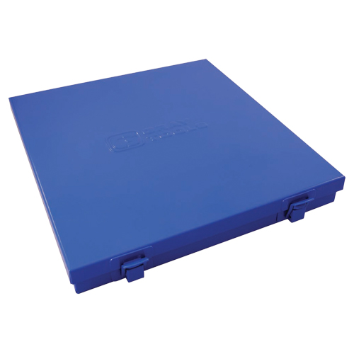 Slim Metal Box, 10-1/2" D x 9-1/4" W x 1-1/4" H, Blue NRZ Safety Inc.