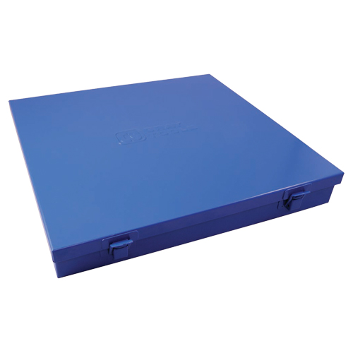 Slim Metal Box, 12" D x 11-1/2" W x 1-3/4" H, Blue NRZ Safety Inc.