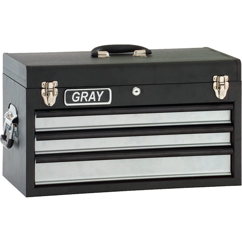Tool Box - 3 Drawers, 10" D x 20-1/2" W x 12" H, Black NRZ Safety Inc.