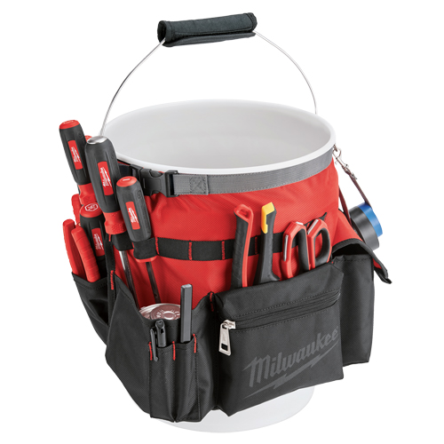 Bucket Organizer Bag, 10" L x 10" W x 13-1/2" H, Nylon, Red NRZ Safety Inc.