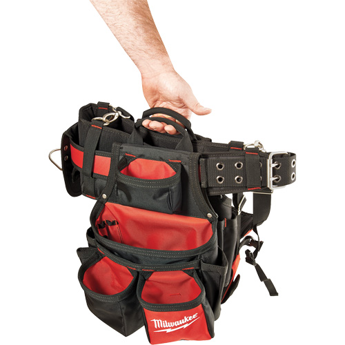 Contractor Work Belt With  Suspension Rig, Nylon, Black NRZ Safety Inc.
