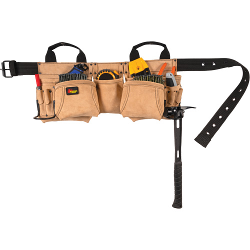 Ceinture &agrave; outils pour menuisier, Cuir, Havane NRZ Safety Inc.