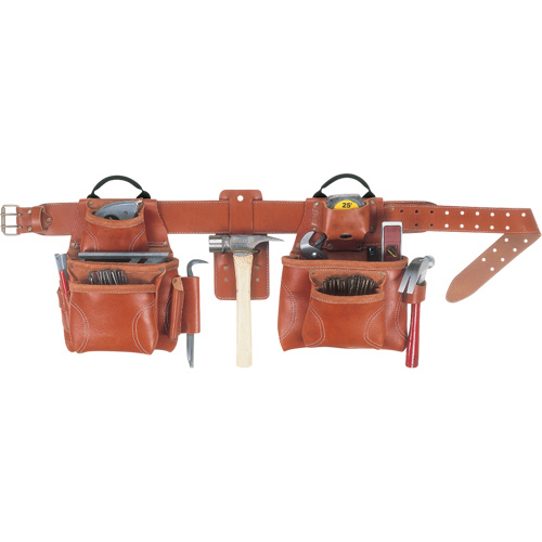 Ceinture &agrave; outils combin&eacute;e de luxe, Cuir, Havane NRZ Safety Inc.