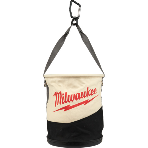 Utility Bucket, 11-4/5" L x 11-4/5" W x 14-3/5" H, Canvas, Beige/Black NRZ Safety Inc.