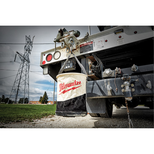 Utility Bucket, 11-4/5" L x 11-4/5" W x 14-3/5" H, Canvas, Beige/Black NRZ Safety Inc.