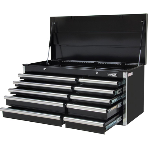 Industrial Tool Chest, 41" W, 10 Drawers, Black NRZ Safety Inc.