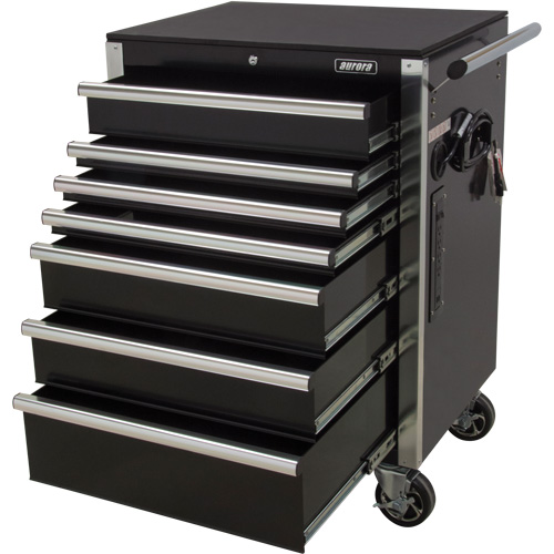 Chariot &agrave; outils &agrave; usage intensif, 7 tiroirs, 28" la x 22" p x 42-3/8" h, Noir NRZ Safety Inc.