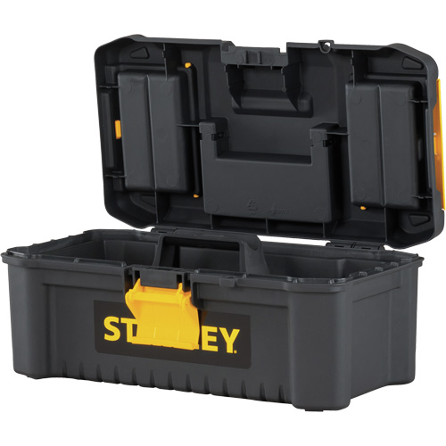 Essential&reg; Tool Box with Tray, 12-1/2" W x 7-3/8" D x 5-1/8" H, Black/Yellow NRZ Safety Inc.