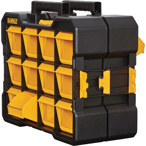 Flip-Bin Organizer, 3-7/8" W x 17-3/4" D x 13-7/8" H, Black/Yellow NRZ Safety Inc.